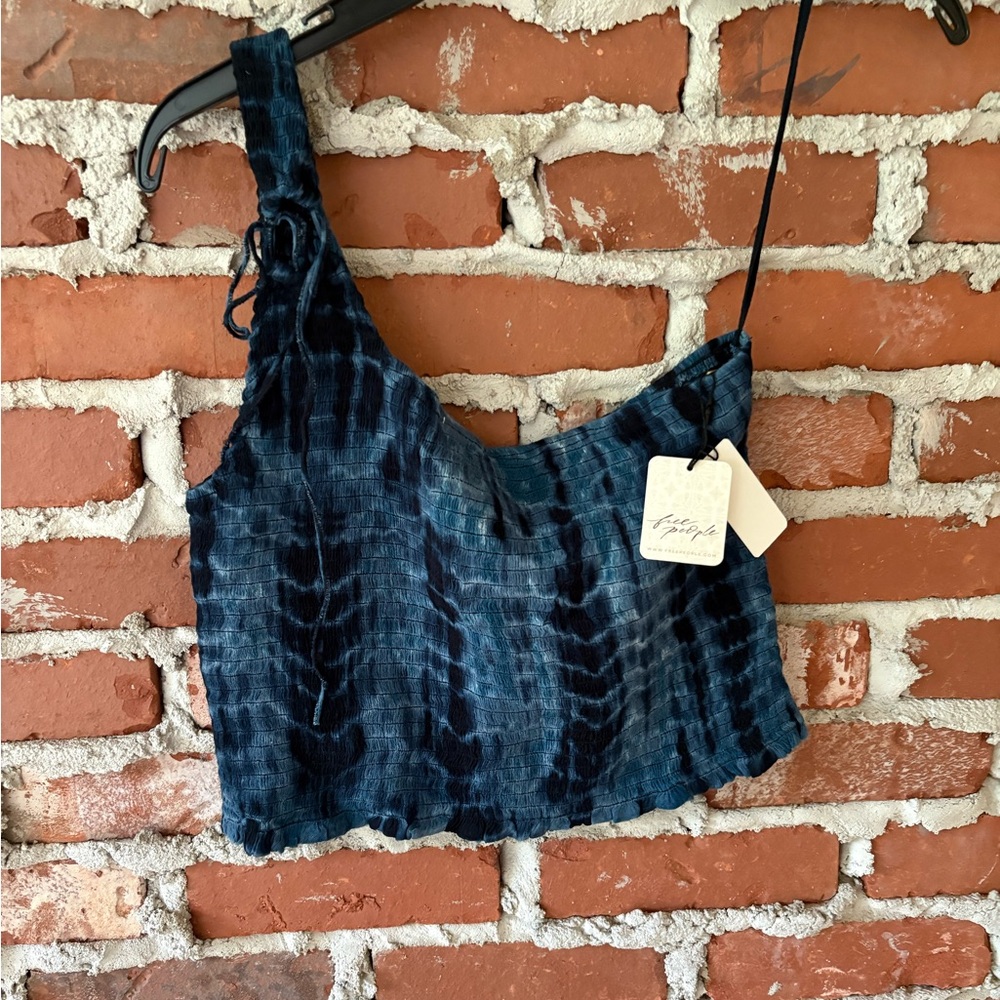 NWT Free People One Shoulder Tie Dye Top size L